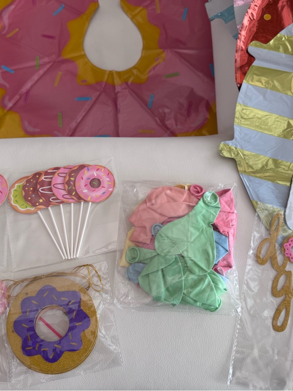 Donut Birthday Party Decorations,  Balloons Grow up Party Supplies + Lanterns